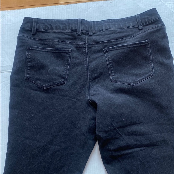 FADED GLORY black cotton, stretch, jeans size 22WP for shorter/petite women - Picture 8 of 16